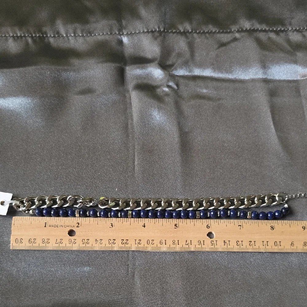 Austin West Silver‎ and Blue Bracelet Set